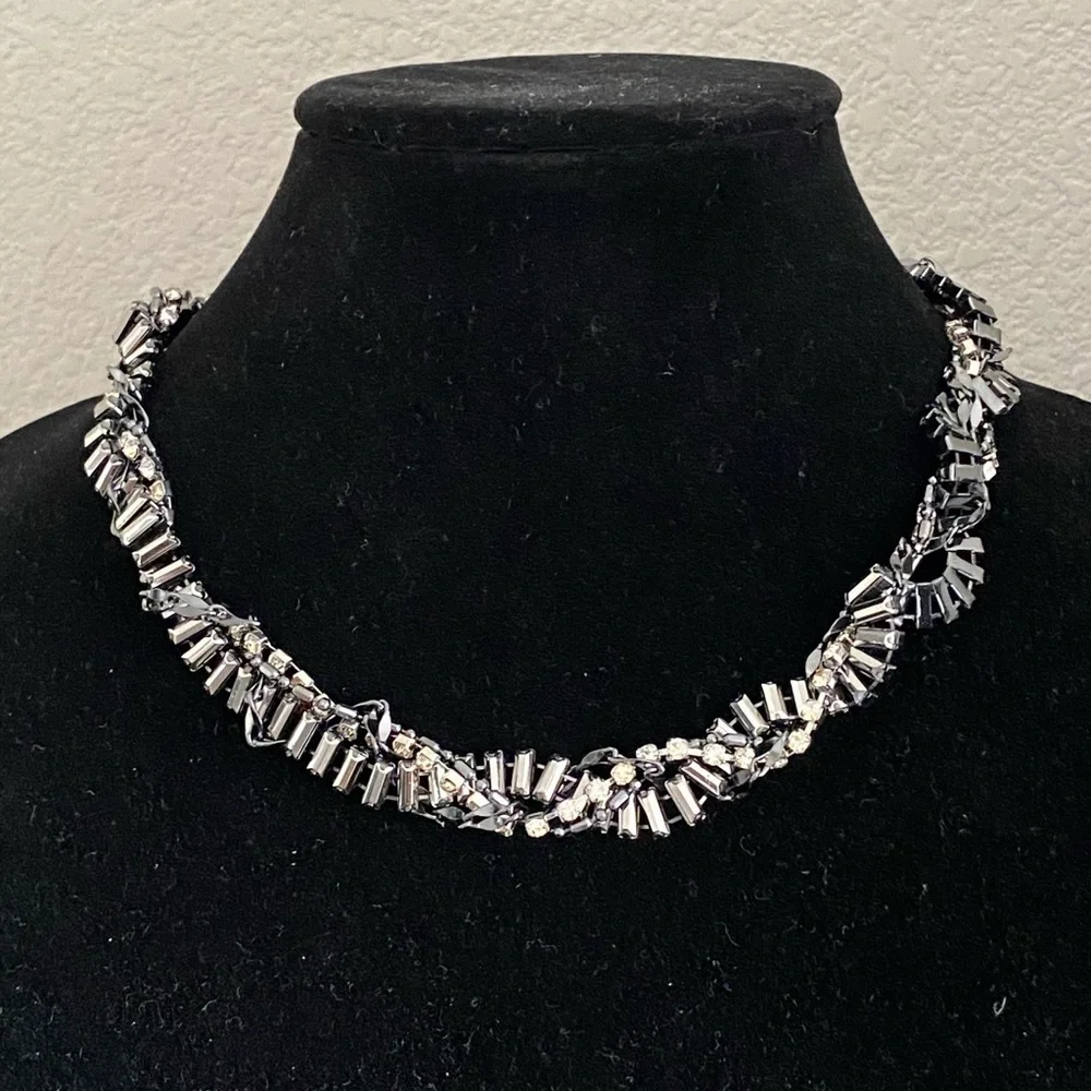 EXPRESS Necklace Rhinestones Statement - Picture 3 of 7